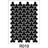 E Hobici Ardışık Desen Stencil Şablon 25X25 R-019 - Siyah