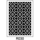 E Hobici Ardışık Desen Stencil Şablon 25X35 R-030 - Siyah