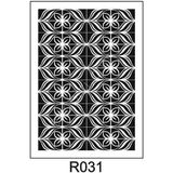 E Hobici Ardışık Desen Stencil Şablon 25X35 R-031 - Siyah