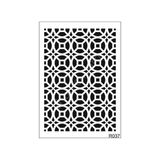 E Hobici Ardışık Desen Stencil Şablon 25X35 R-037 - Siyah