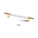 E Hobici Asos Altın Beyaz Lüks Mobilya Dolap Çekmece Kulp 128MM - Yok
