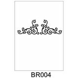 E Hobici Border Desen Stencil Şablon 15X30 BR-004 - Siyah