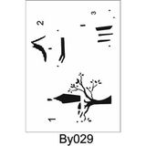 E Hobici Boyutlu Desen Stencil Şablon 21X30 BY-029 - Siyah