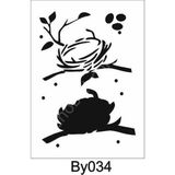 E Hobici BY-034 Boyutlu Desen Stencil Şablon 21 x 30 cm