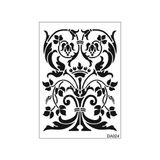 E Hobici Damask Desen Stencil Şablon 21X30 DA-024 - Siyah