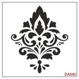 E Hobici Damask Desen Stencil Şablon 30X30 DA-040 - Siyah
