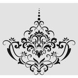 E Hobici Damask Desen Stencil Şablon 40X40 DA-030 - Siyah