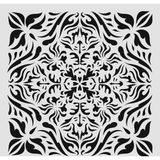 E Hobici Damask Desen Stencil Şablon 40X40 DA-061 - Siyah