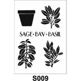 E Hobici Diğer Karışık Desenler Stencil Şablon 21X30 S-009 - Siyah