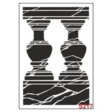 E Hobici Diğer Karışık Desenler Stencil Şablon 21X30 S-217 - Siyah