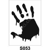 E Hobici Diğer Karışık Desenler Stencil Şablon (25X25) S-053 - Beyaz