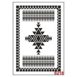 E Hobici Diğer Karışık Desenler Stencil Şablon 25X35 S-218 - Siyah