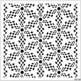 E Hobici Duvar Dekor Stencil Şablon 40X40 HD-106 - Siyah