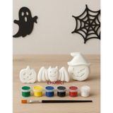 E Hobici Ehobici Taş Boyama Seti Halloween Cadılar Bayramı 6 Renk Akrilik Boya 5ml + Fırça - Karışık Çok Renkli
