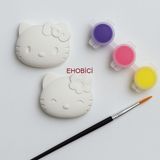 E Hobici Ehobici Taş Boyama Seti Hello Kitty 3 Renk Akrilik Boya 5ml + Fırça - Karışık Çok Renkli