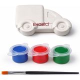 E Hobici Ehobici Taş Boyama Seti Kamyonet 3 Renk Akrilik Boya 5ml + Fırça - Karışık Çok Renkli