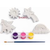 E Hobici Ehobici Taş Boyama Seti My Little Pony 3 Renk Akrilik Boya 5ml + Fırça - Karışık Çok Renkli
