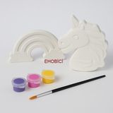 E Hobici Ehobici Taş Boyama Seti Pony & Gökkuşağı 3 Renk Akrilik Boya 5ml + Fırça - Karışık Çok Renkli