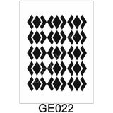 E Hobici Geometrik Desenler Stencil Şablon 21X30 GE-022 - Siyah