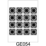 E Hobici Geometrik Desenler Stencil Şablon 25X25 GE-054 - Siyah