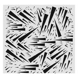 E Hobici Geometrik Desenler Stencil Şablon 25X25 GE-068 - Siyah