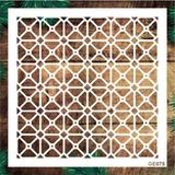 E Hobici Geometrik Desenler Stencil Şablon (25X25) GE-075 - Siyah