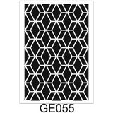 E Hobici Geometrik Desenler Stencil Şablon 25X35 GE-055 - Renkli