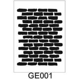 E Hobici Geometrik Desenler Stencil Şablon 35X50 GE-001 - Renkli