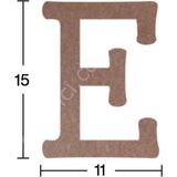 E Hobici Harf Ahşap Obje 18MM - E