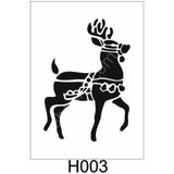 E Hobici Hayvan Temalı Desenler Stencil Şablon (21X30) H-003 - Beyaz
