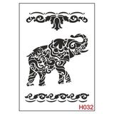 E Hobici Hayvan Temalı Desenler Stencil Şablon 21X30 H-032 - Siyah