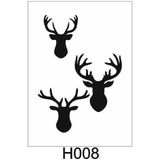 E Hobici Hayvan Temalı Desenler Stencil Şablon (25X35) H-008 - Renkli
