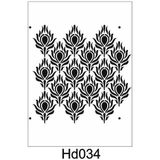 E Hobici HD-034 Duvar Dekor Stencil Şablon 40 x 40 cm