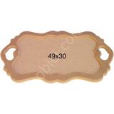 E Hobici Kalp Tutacaklı Tepsi Ahşap (Mdf) Obje T701