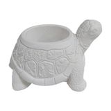 E Hobici Kaplumbağa Saksı 10X8CM - - - Beyaz