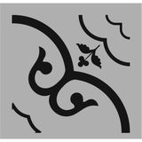 E Hobici Kare ve Fayans Desenler Stencil Şablon (20X20) KA-079