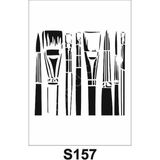 E Hobici Karışık Desenler Stencil Şablon 25 x 25 cm S-157