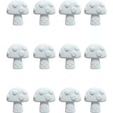 E Hobici Minik Mantar Obje 12 Li Set 3,3X3CM - - - Beyaz