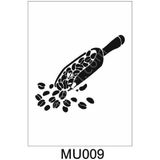 E Hobici MU-009 Mutfak Temalı Desenler Stencil Şablon 25 x 25 cm