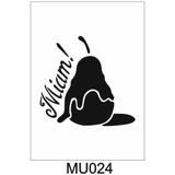 E Hobici MU-024 Mutfak Temalı Desenler Stencil Şablon 20 x 20 cm