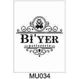 E Hobici MU-034 Mutfak Temalı Desenler Stencil Şablon 25 x 25 cm