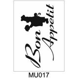 E Hobici Mutfak Temalı Desenler Stencil Şablon 21 x 30 cm MU-017
