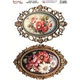 E Hobici Pirinç Dekopaj Kağıdı 30X42CM PT-1396 Çerçeve Çiçek - Karışık