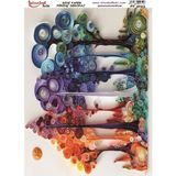 E Hobici Pirinç Dekopaj Kağıdı 30X42CM PT-3053 Ağaç Quilling - Karışık