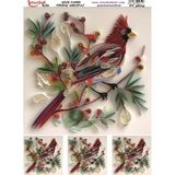 E Hobici Pirinç Dekopaj Kağıdı 30X42CM PT-3604 Kuş Quilling - Karışık