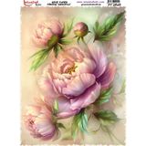 E Hobici Pirinç Dekopaj Kağıdı 30X42CM PT-3846 Çiçek - Karışık