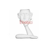 E Hobici Polyester Tek Eli Yüzünde Soyut Saksı 20X16CM HYK611