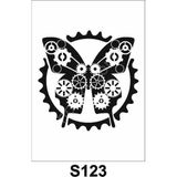 E Hobici S-123 Karışık Desenler Stencil Şablon 25 x 25 cm