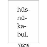E Hobici Yazı Desenler Stencil Şablon 15X30 YZ-216