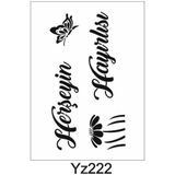 E Hobici Yazı Desenler Stencil Şablon 21 x 30 cm YZ-222